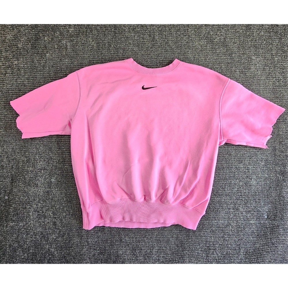 Nike Sportswear Sweatshirt Womens Small Pink Fleece Oversized DQ5733-675